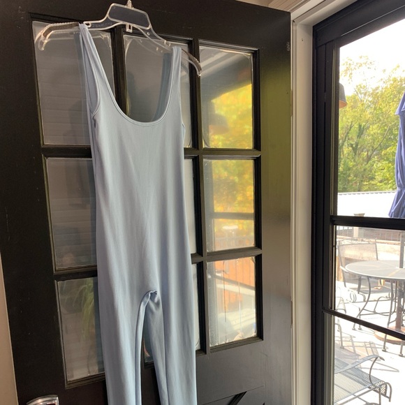 Long blue jumpsuit - Picture 1 of 7